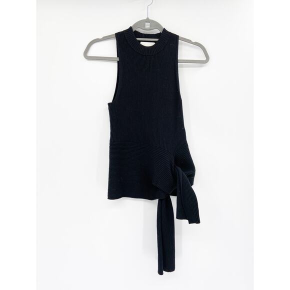 Philip Lim Sleeveless Pullover Tank Tie Hem BLACK Size XS $395 - Picture 1 of 4